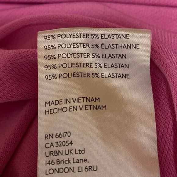 Urban Outfitters Women's Pink Strapless Sleeveless Asymmetric Bandeau Tube Top M - Picture 4 of 4